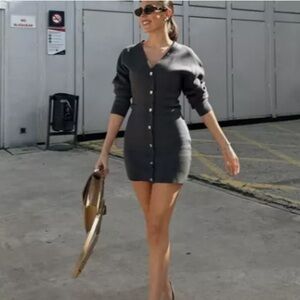 Zara Ruched Waist Knit Dress